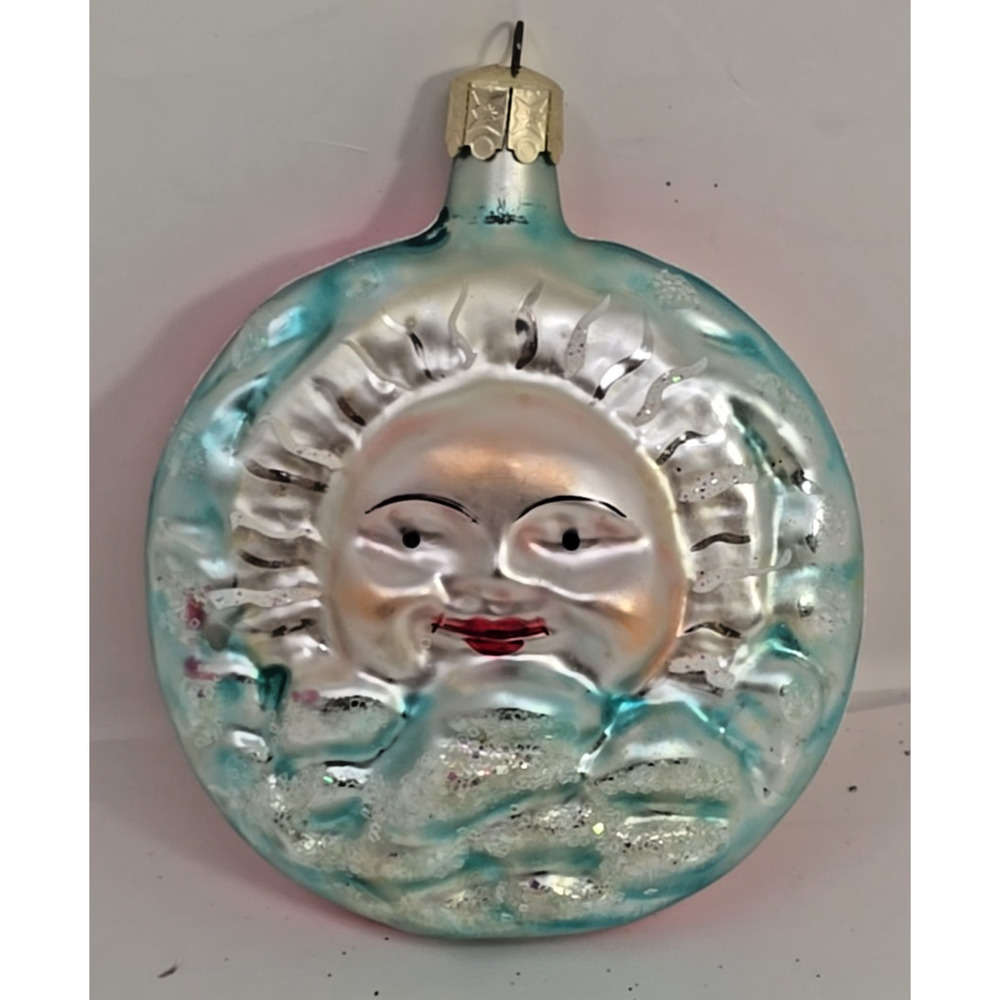 Vtg Christopher Radko Dawn and Dusk 3.5" Christmas Holiday Ornament U33AX
